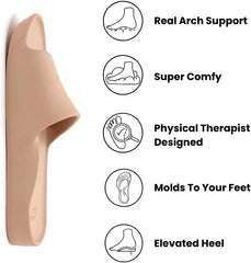 Archies Arch Support Slides – Orthotic Recovery Sandals for Plantar Fasciitis Relief, Foot Pain & Heel Pain – Lightweight, Cushioned, Shock-Absorbing Slides for Walking, Standing, and All-Day Comfort