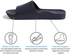 Archies Arch Support Slides – Orthotic Recovery Sandals for Plantar Fasciitis Relief, Foot Pain & Heel Pain – Lightweight, Cushioned, Shock-Absorbing Slides for Walking, Standing, and All-Day Comfort