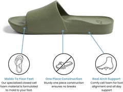Archies Arch Support Slides – Orthotic Recovery Sandals for Plantar Fasciitis Relief, Foot Pain & Heel Pain – Lightweight, Cushioned, Shock-Absorbing Slides for Walking, Standing, and All-Day Comfort