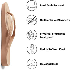 Archies Arch Support Flip Flops for Men & Women – Orthotic Sandals for Plantar Fasciitis Relief – Lightweight, Cushioning, Shock-Absorbing Thong Sandals for Walking, Foot Pain & All-Day Comfort