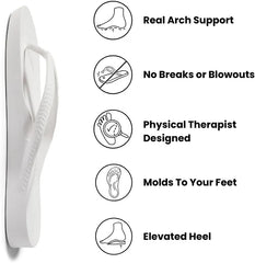Archies Arch Support Flip Flops for Men & Women – Orthotic Sandals for Plantar Fasciitis Relief – Lightweight, Cushioning, Shock-Absorbing Thong Sandals for Walking, Foot Pain & All-Day Comfort