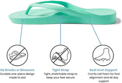 Archies Arch Support Flip Flops for Men & Women – Orthotic Sandals for Plantar Fasciitis Relief – Lightweight, Cushioning, Shock-Absorbing Thong Sandals for Walking, Foot Pain & All-Day Comfort