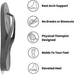 Archies Arch Support Flip Flops for Men & Women – Orthotic Sandals for Plantar Fasciitis Relief – Lightweight, Cushioning, Shock-Absorbing Thong Sandals for Walking, Foot Pain & All-Day Comfort