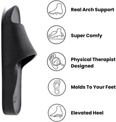 Archies Arch Support Slides – Orthotic Recovery Sandals for Plantar Fasciitis Relief, Foot Pain & Heel Pain – Lightweight, Cushioned, Shock-Absorbing Slides for Walking, Standing, and All-Day Comfort