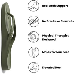 Archies Arch Support Flip Flops for Men & Women – Orthotic Sandals for Plantar Fasciitis Relief – Lightweight, Cushioning, Shock-Absorbing Thong Sandals for Walking, Foot Pain & All-Day Comfort