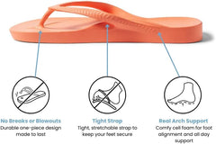 Archies Arch Support Flip Flops for Men & Women – Orthotic Sandals for Plantar Fasciitis Relief – Lightweight, Cushioning, Shock-Absorbing Thong Sandals for Walking, Foot Pain & All-Day Comfort