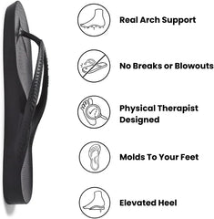 Archies Arch Support Flip Flops for Men & Women – Orthotic Sandals for Plantar Fasciitis Relief – Lightweight, Cushioning, Shock-Absorbing Thong Sandals for Walking, Foot Pain & All-Day Comfort